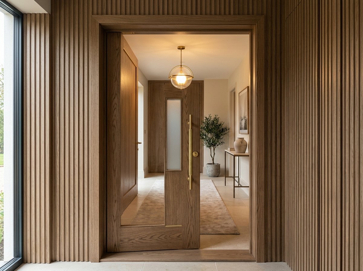 Seasoned Ash Wood Carved Luxury Main Door